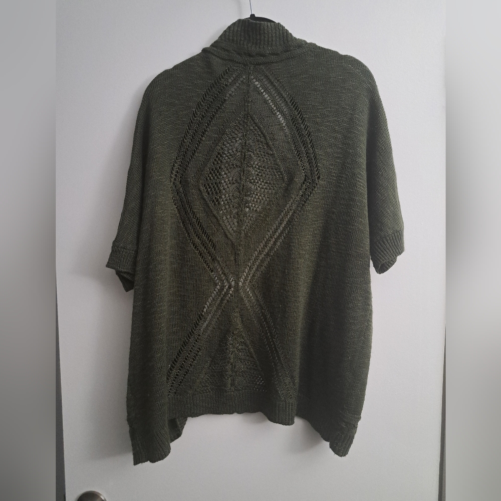 Torrid Olive Green Open Front Short Sleeve Cardigan - Picture 6 of 8